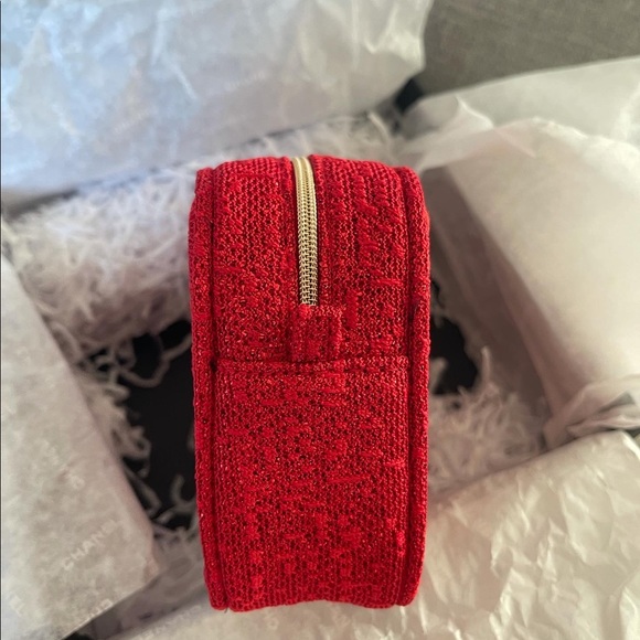Chanel Red Make Up Pouch - Picture 2 of 4